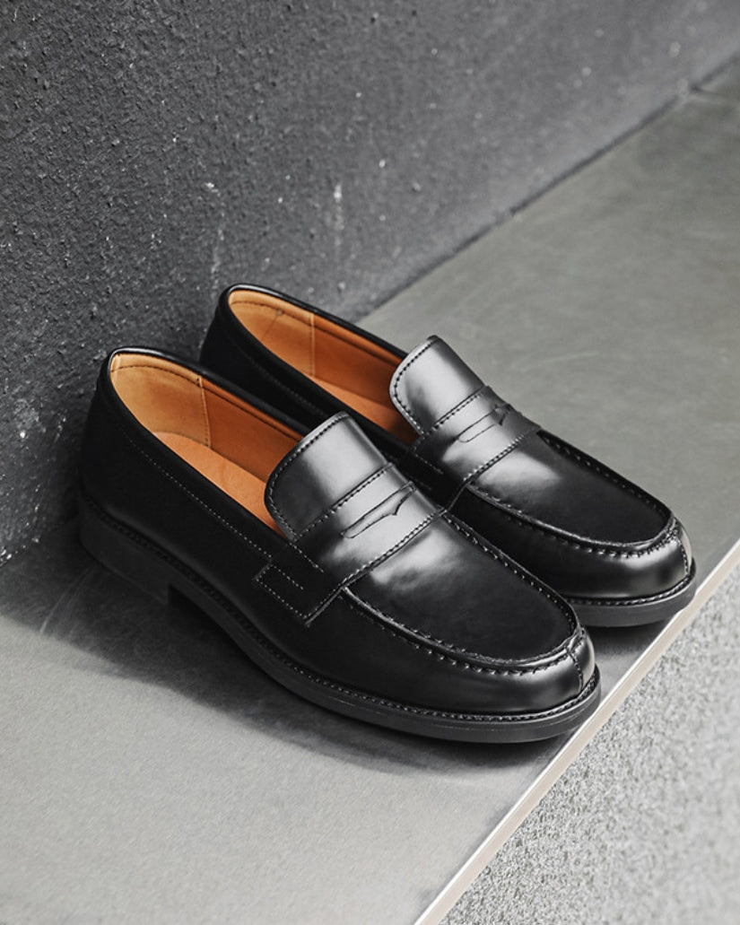 Svarta Penny Loafers – Nahkaiset-Loafer