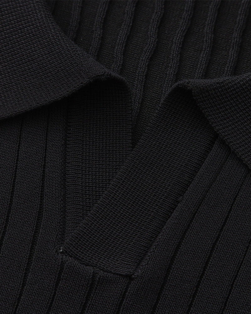 Hochwertiges geriptes Poloshirt