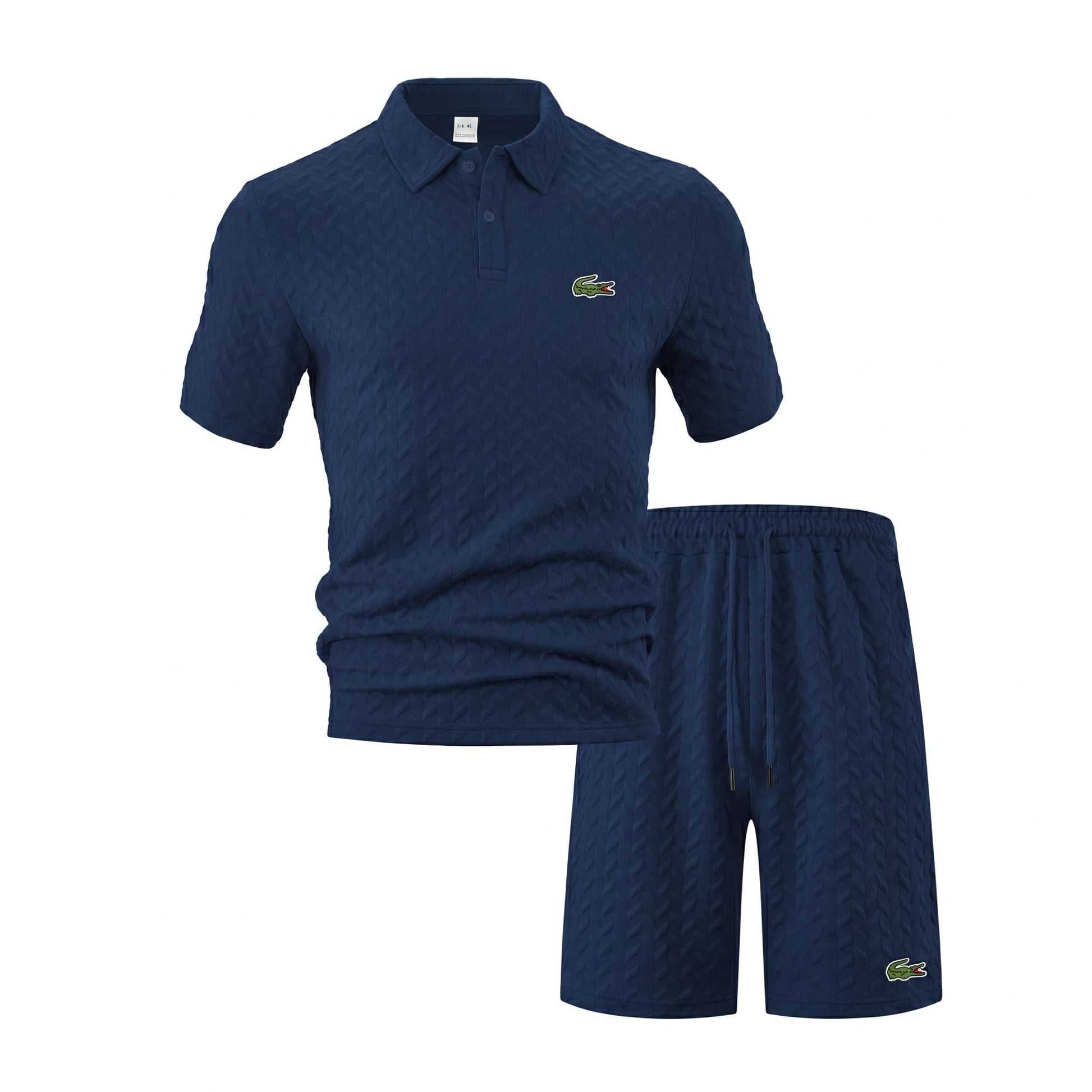 Jacquard-poolo- ja shortsisetti