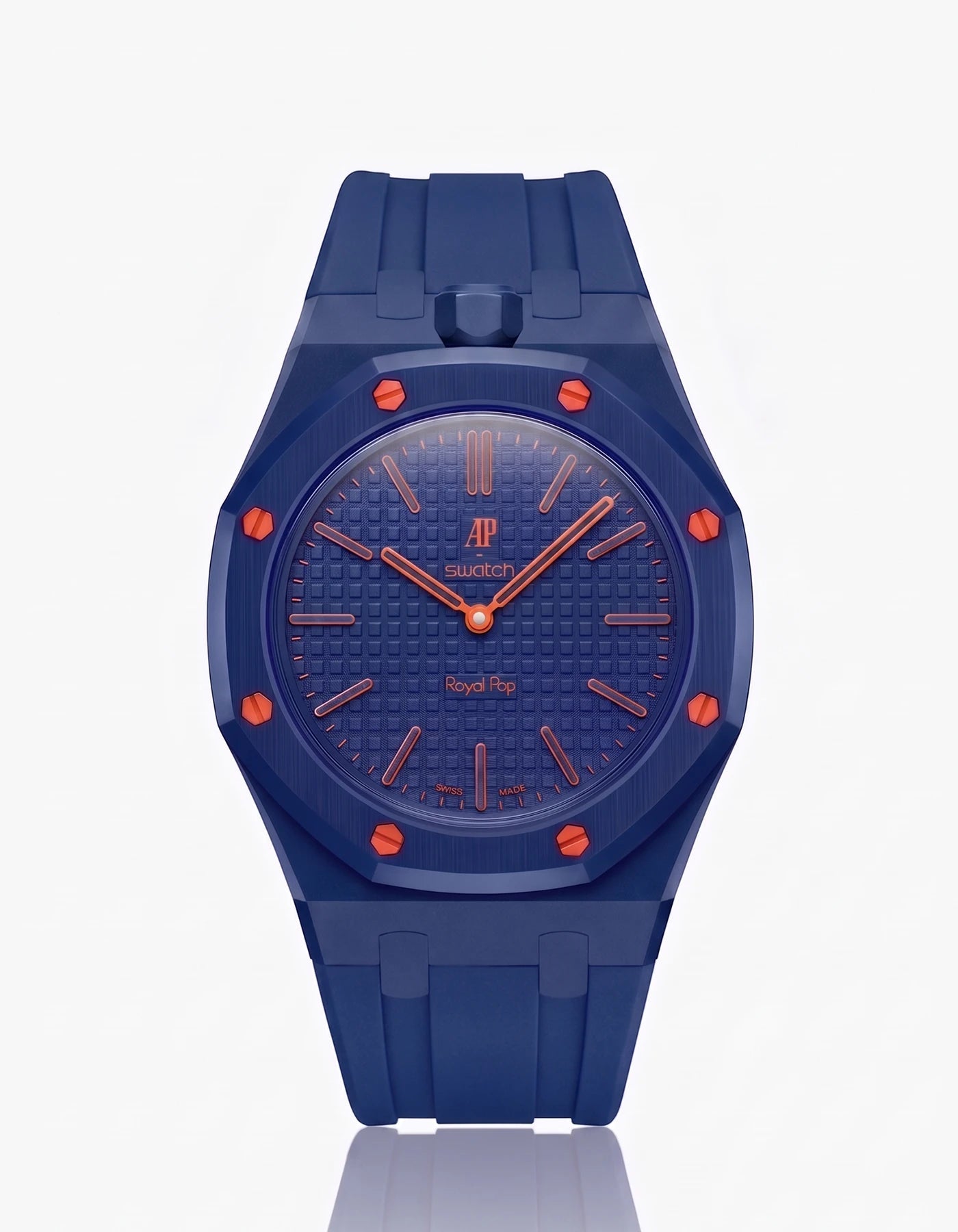 Kumiranneke & kotelo AP x Swatch Royal Pop Orenji Hachi varten