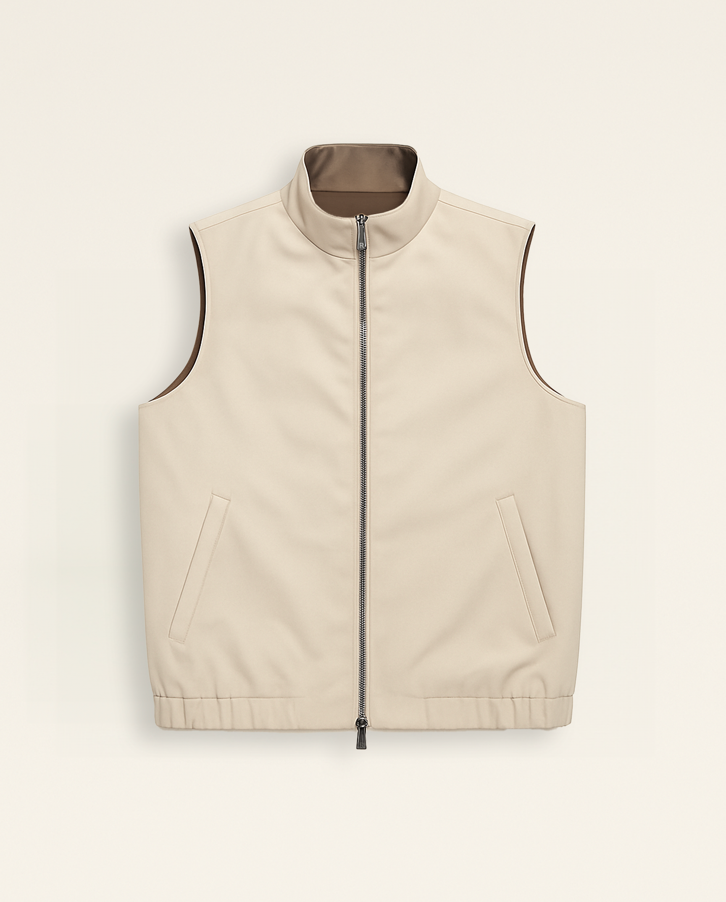 VÄNDINKARIN VÄST - EBENHOLZ/BEIGE
