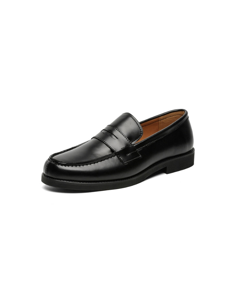 Svarta Penny Loafers -nahkaiset loaferit