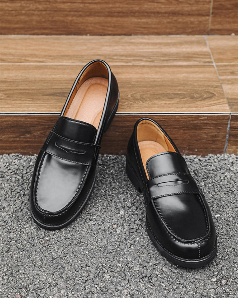 Svarta Penny Loafers – Nahkaiset-Loafer