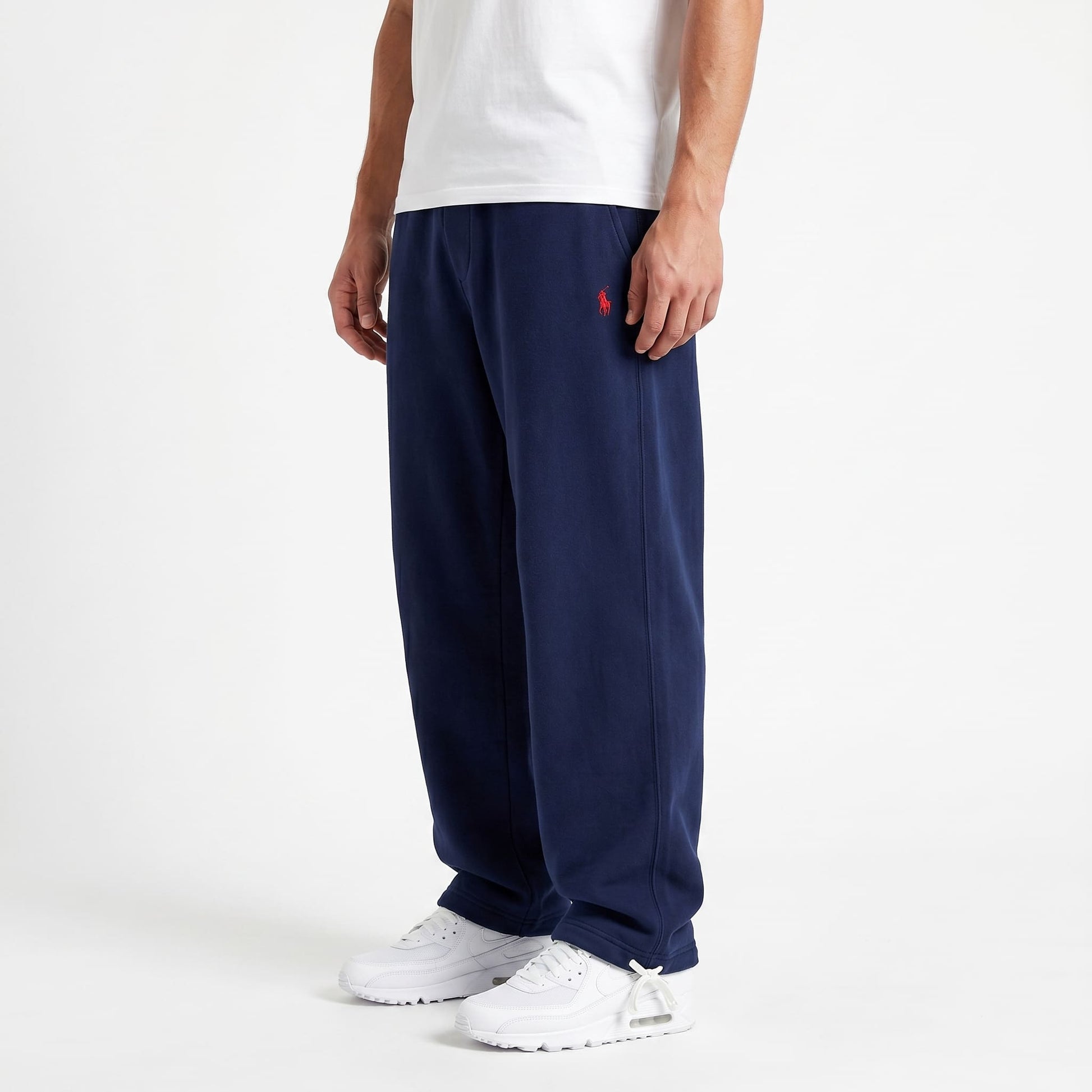 Klassische Fleece-Sweatpants mit offenem Beinabschluss
