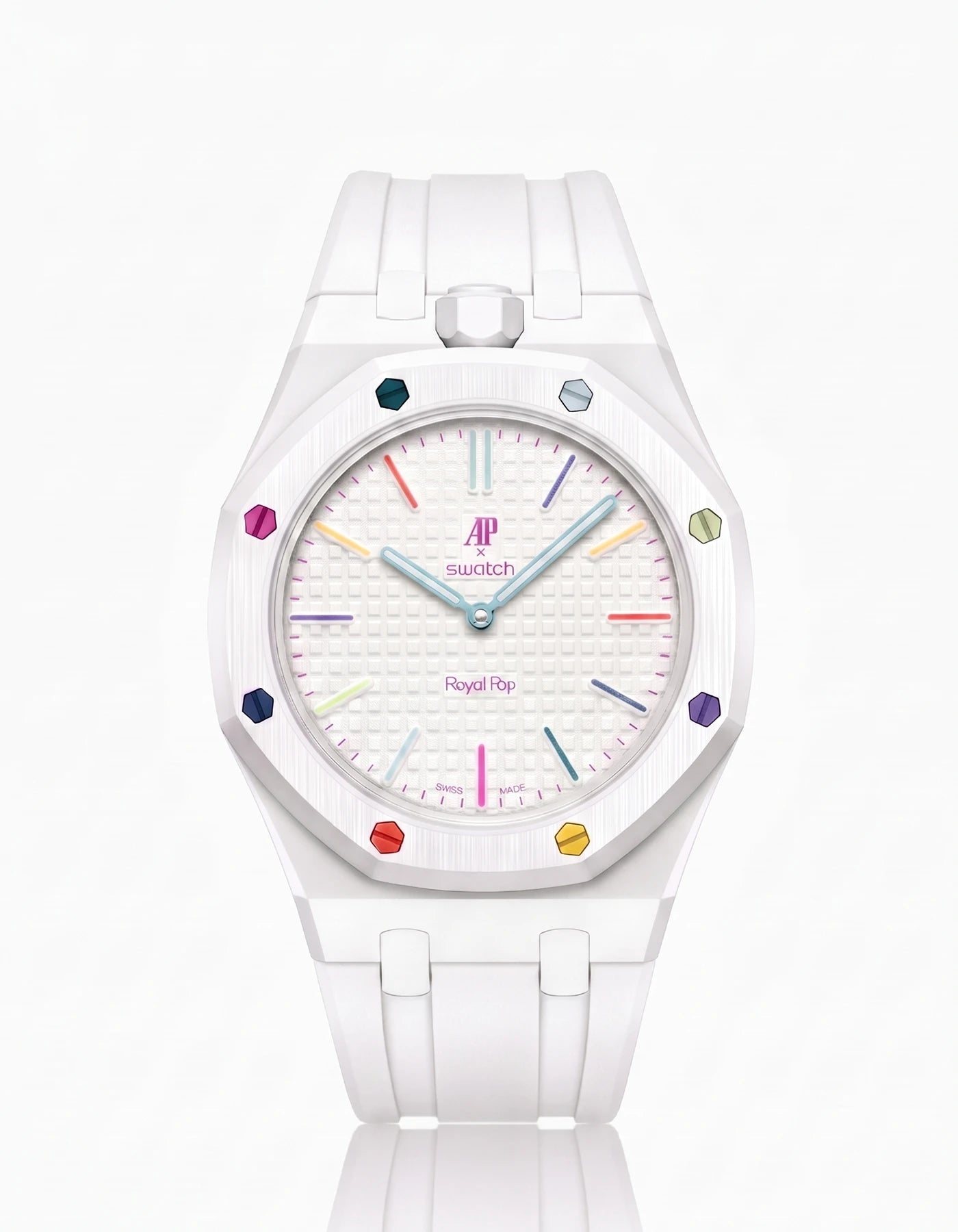 Kumiranneke & kotelo AP x Swatch Royal Pop Huit Blanc varten