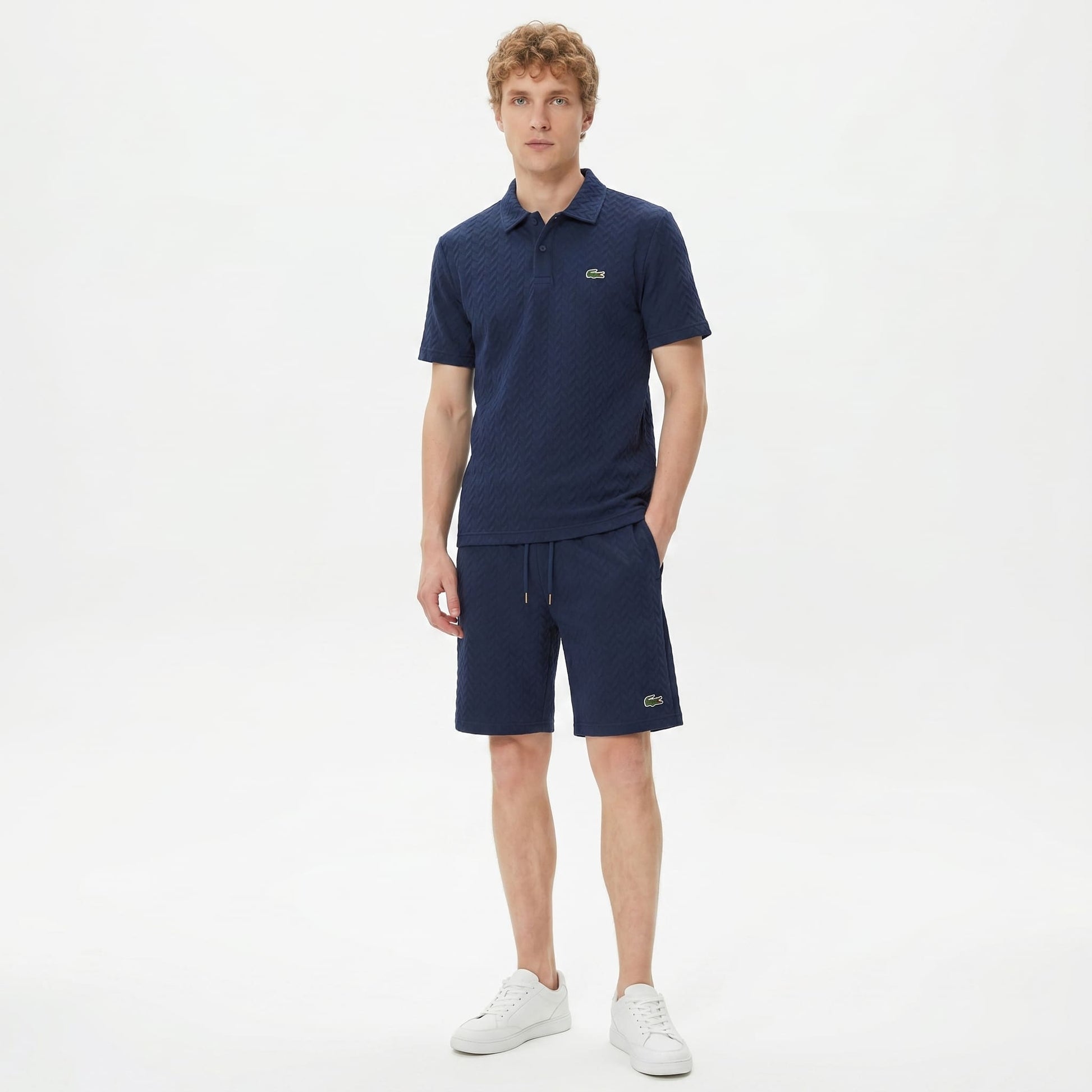 Jacquard-poolo- ja shortsisetti