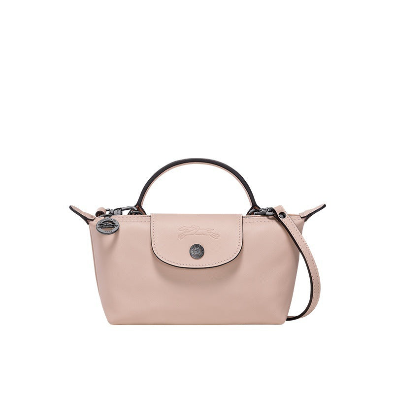 Mini-Lederhandtasche Longchamp – Pink