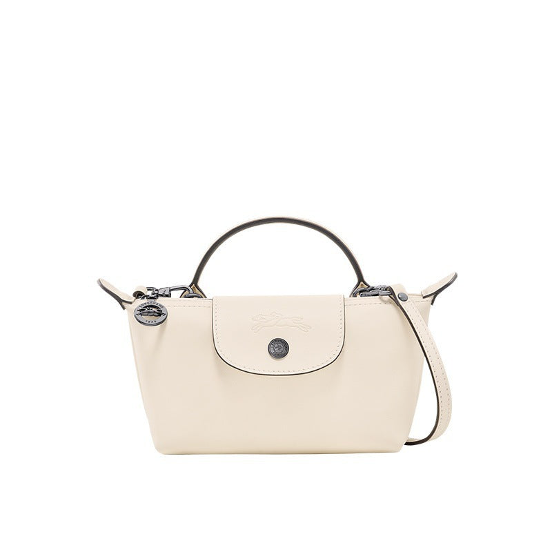 Mini-Lederhandtasche Longchamp – Weiß