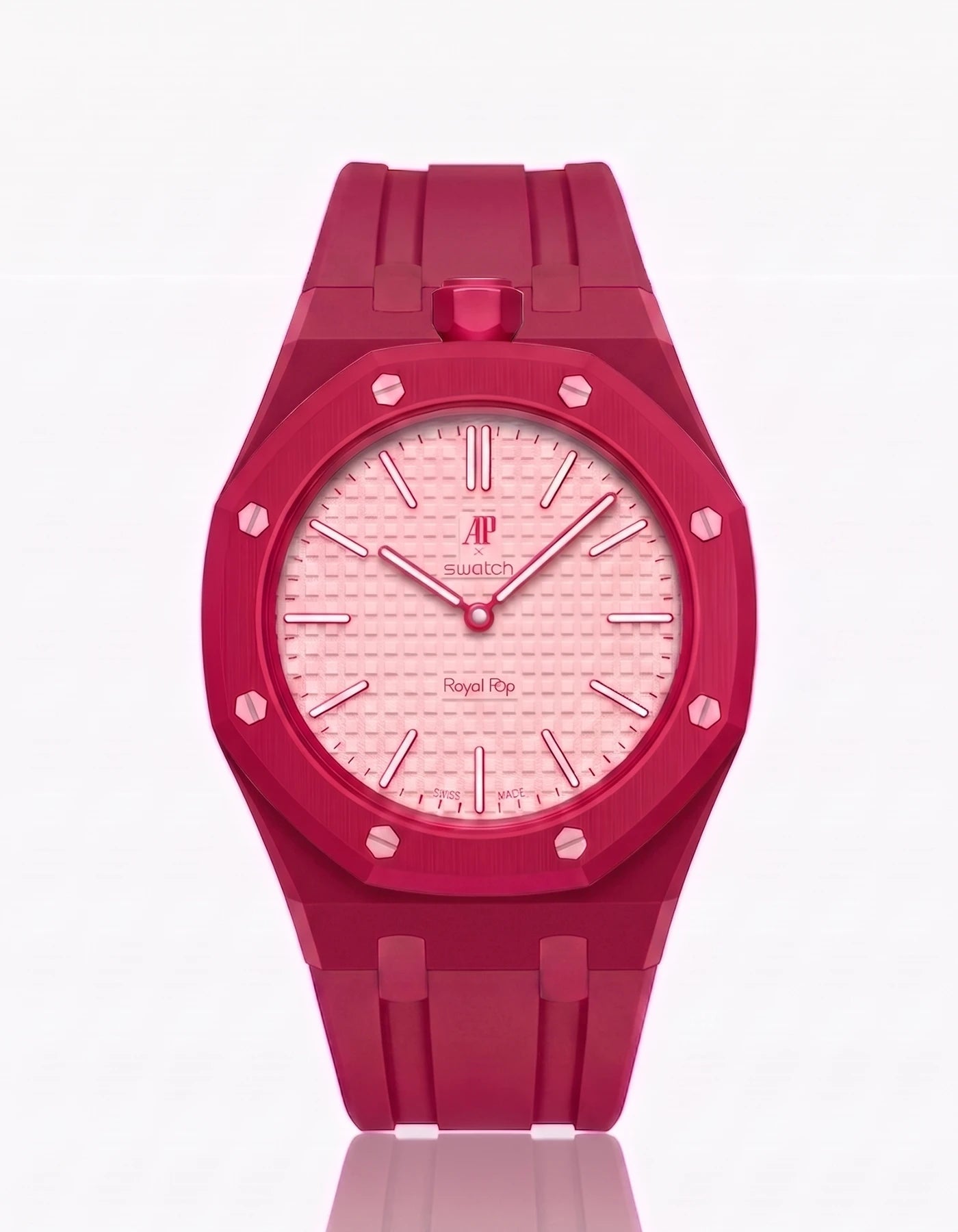 Kumiranneke & kotelo AP x Swatch Royal Pop Otto Rosso varten